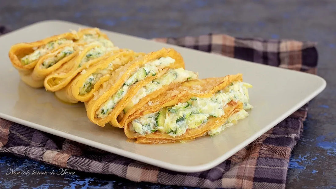 Crepes with courgette and ricotta