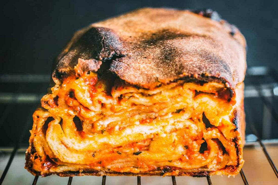Authentic Sicilian Scaccia Ragusana (Tomato and Pecorino Flatbread)