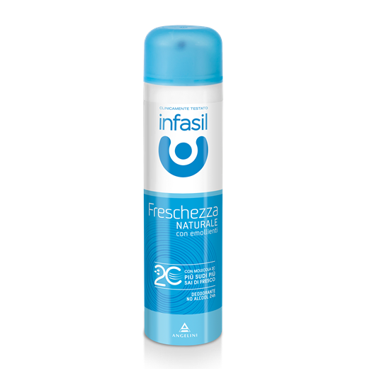 Infasil Freschezza Naturale deodorant spray with blue cap