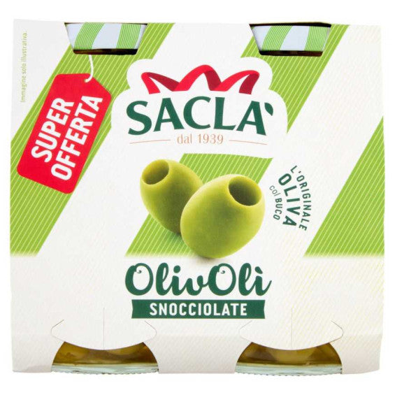 Sacla Olive Verdi Denocciolate 290gr x2