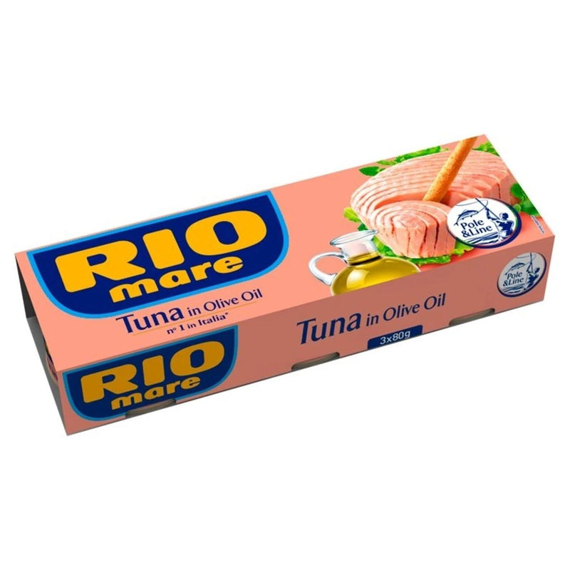 Rio Mare Tuna in Olive Oil multipack carton, 3 x 80 g