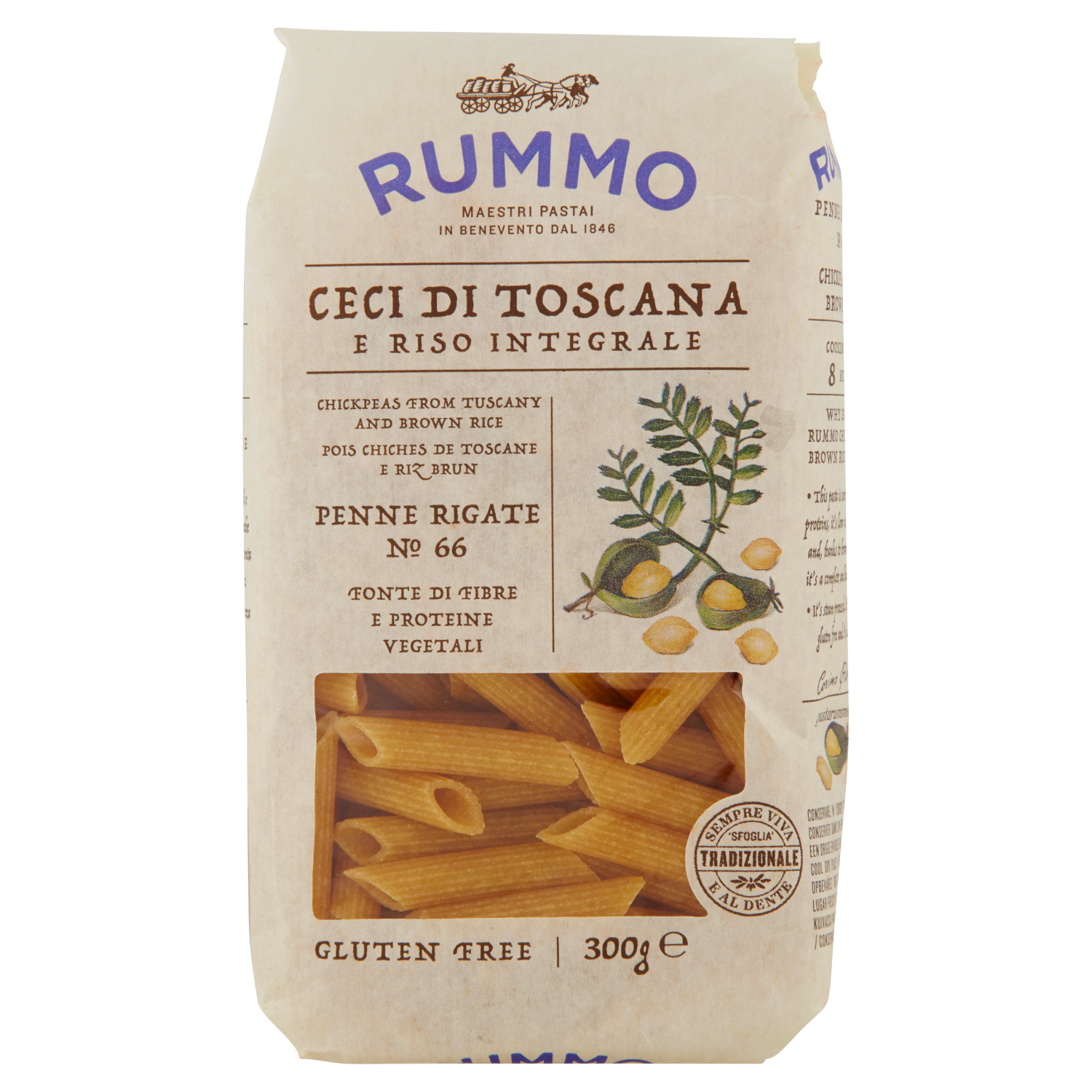 Rummo Penne Rigate ai Ceci n66 300gr G/F