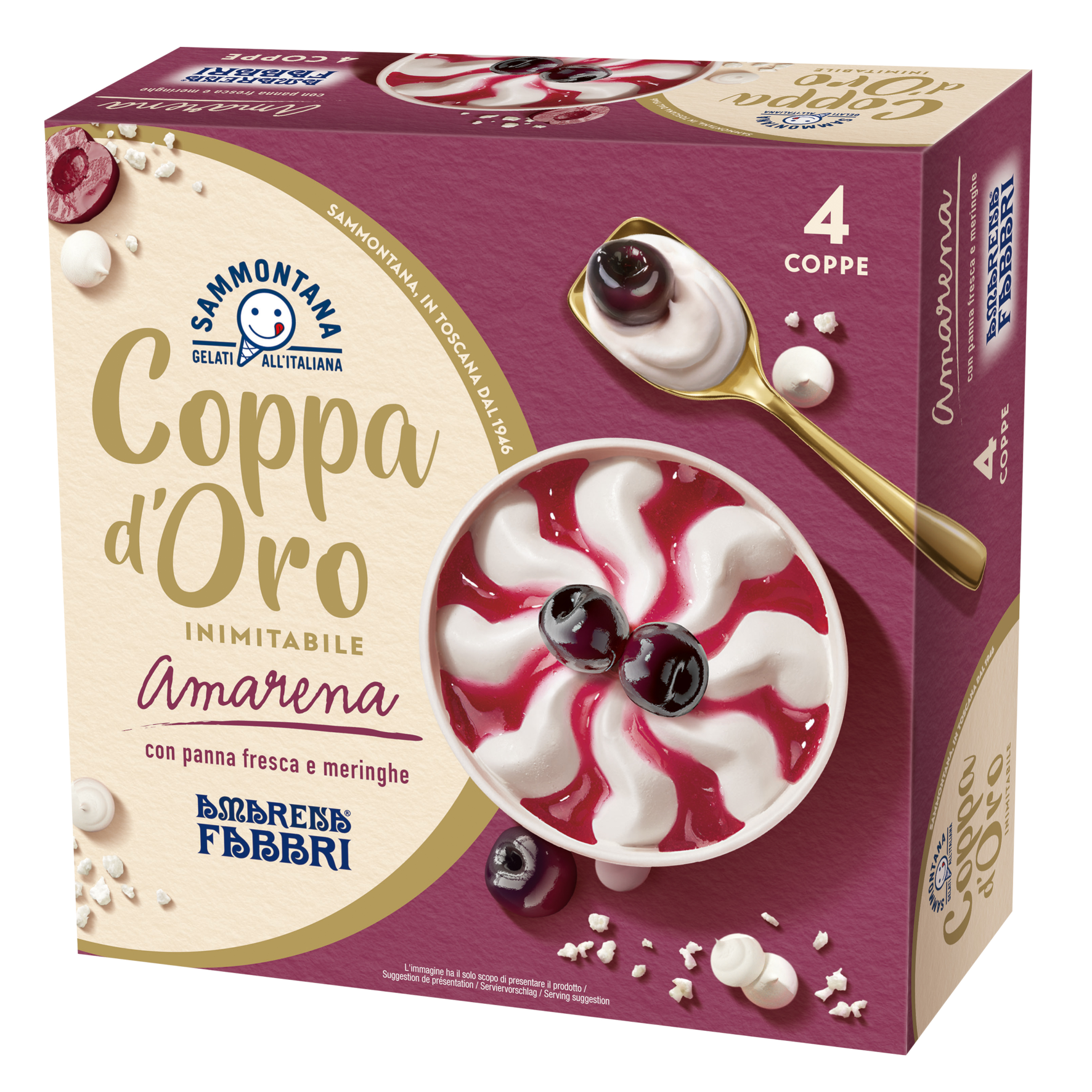 Sammontana Coppa Oro Amarena Fabbri 4x85g