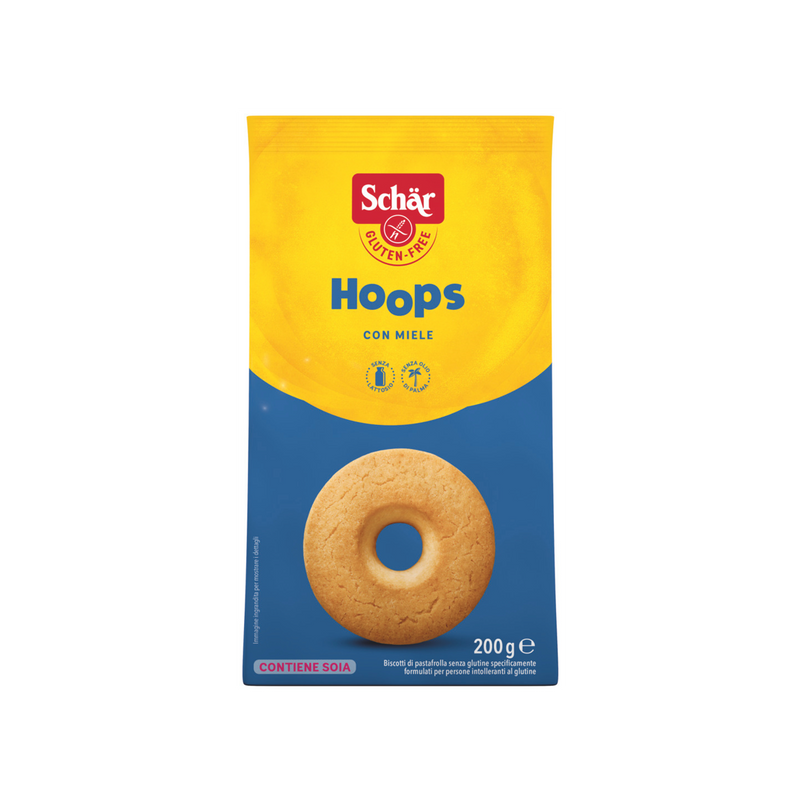 Schar Hoops honey gluten-free ring biscuits, 200 g package