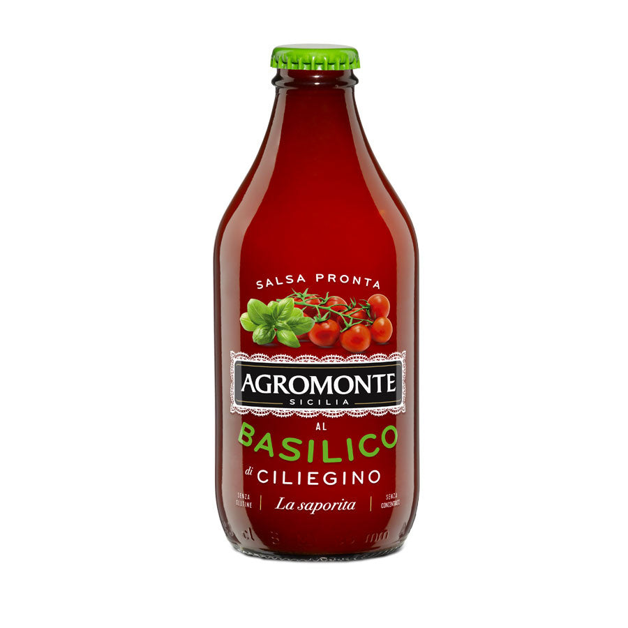 Agromonte Salsa Pronta Pomodoro Ciliegino Al Basilico 330gr