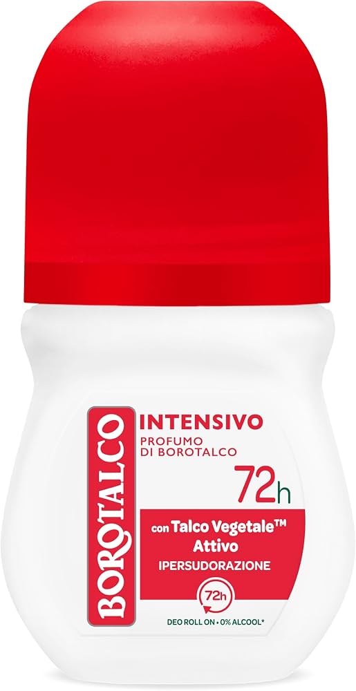 Borotalco roll-on deodorant with talc, 72h, Intensivo, 50 ml bottle