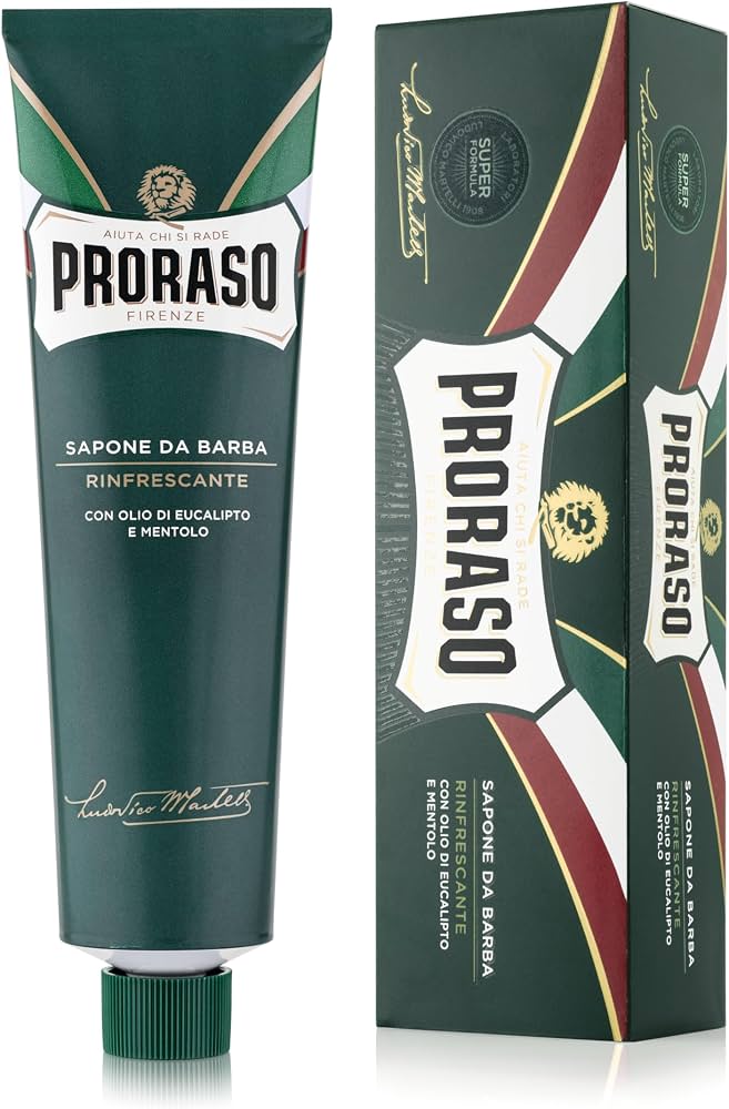 Proraso sapone da barba 150 ml shaving soap tube with green cap and label