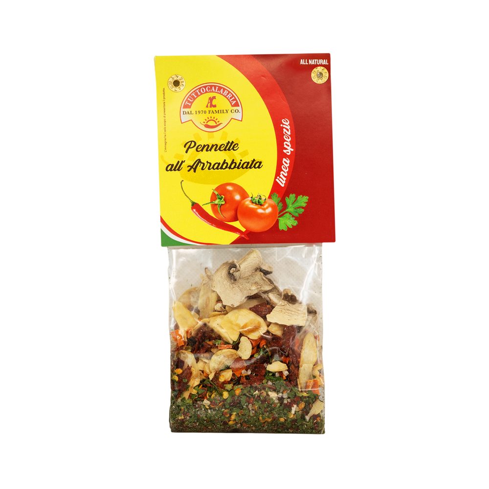 Tutto Calabria penne all’arrabbiata pasta kit, 60 g pouch with dried ingredients