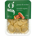 Stuffed ravioli pasta with potato and sausage filling, 250 g in sealed tray