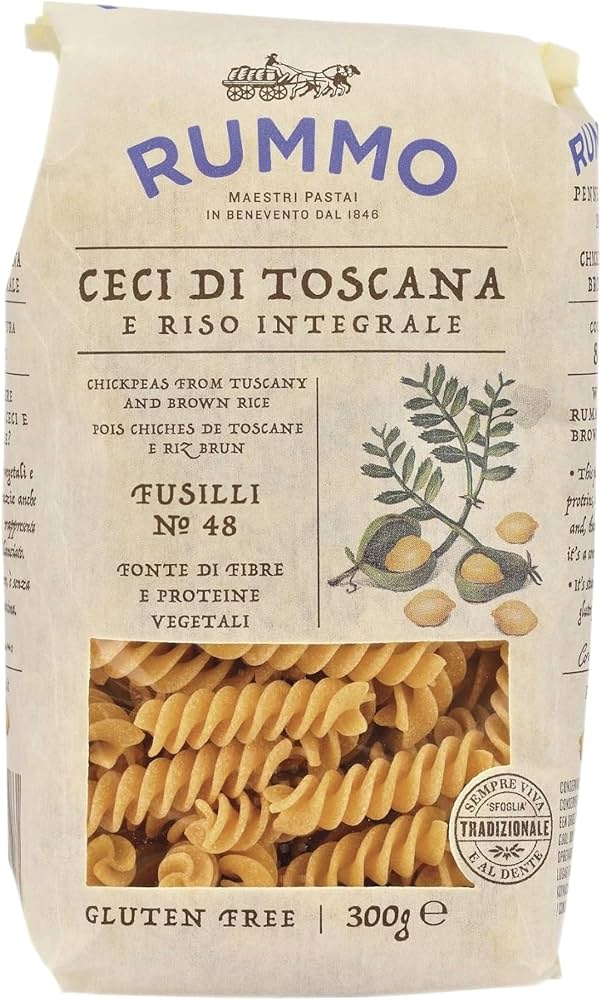 Rummo gluten-free fusilli pasta bag, Ceci di Toscana, 300 g