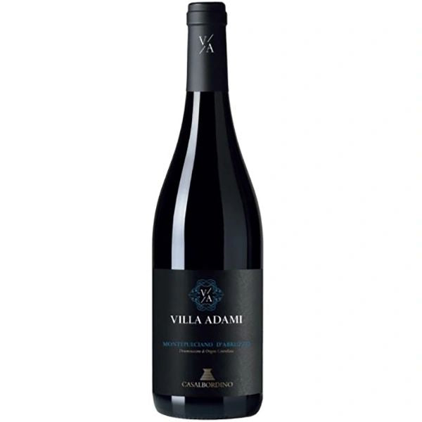 Villa Adami Montepulciano d'Abruzzo wine bottle with black label
