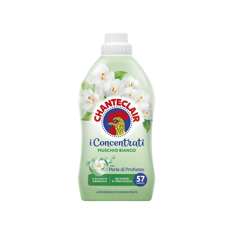 Chanteclair concentrated fabric softener bottle, Muschio Bianco scent, 1.14L
