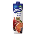 Santal Frutti Rossi 1L fruit drink carton, blue with purple cap