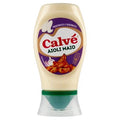 Squeeze aioli mayo bottle with beige bottle, green cap, and front label