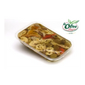 Miccio mixed mushroom mix in clear plastic tray, herbs and vegetables