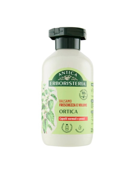 Antica Erboristeria Ortica hair balm, 225 ml bottle with dark green cap