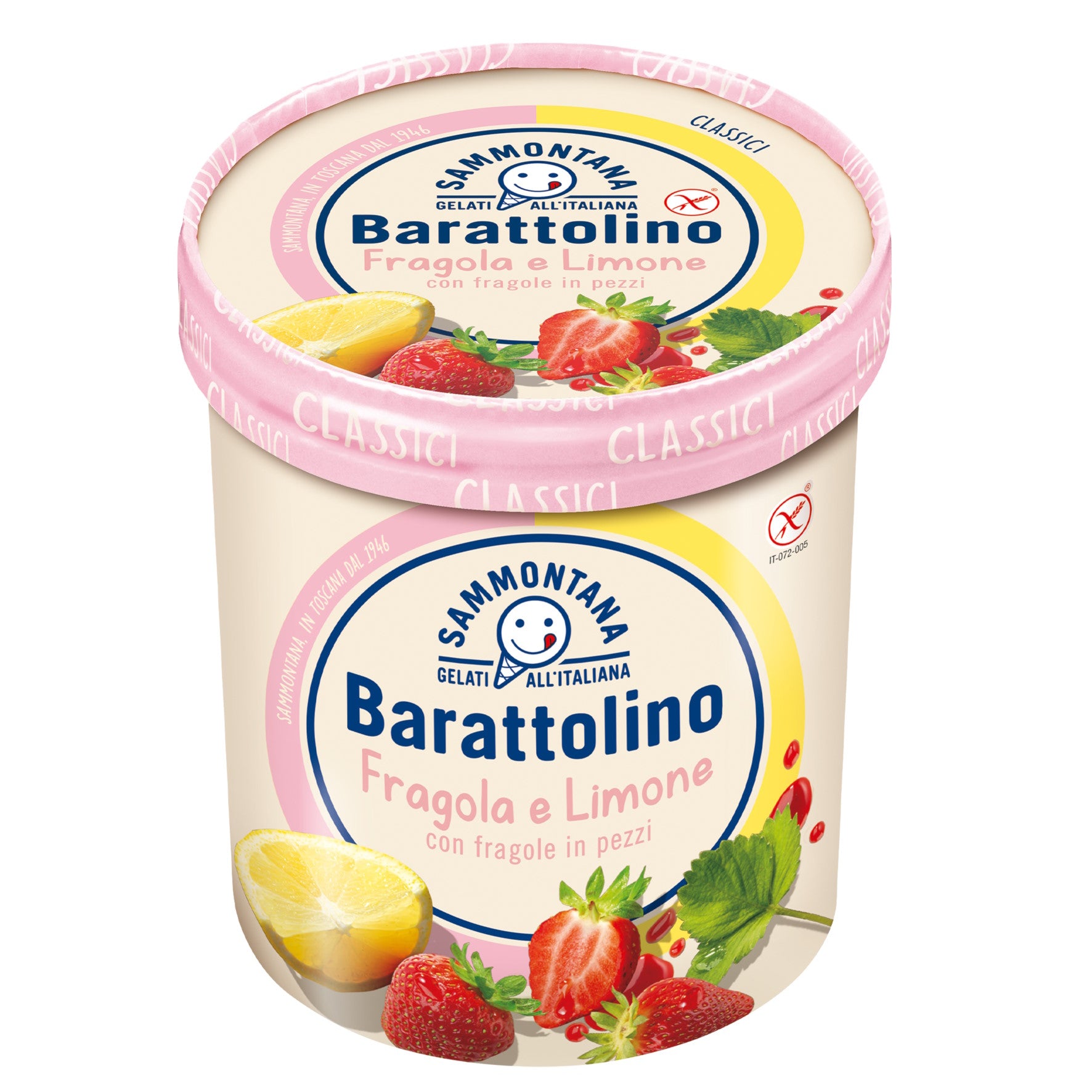 Sammontana Barattolino Lemon & Strawberry Gelato 500g