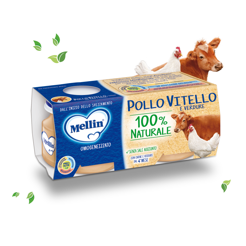Mellin chicken and veal baby food box, 2 x 80 g, single carton