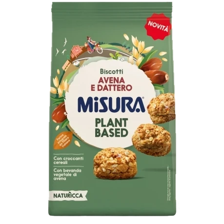 Plant-based oat and date biscotti bag, Misura