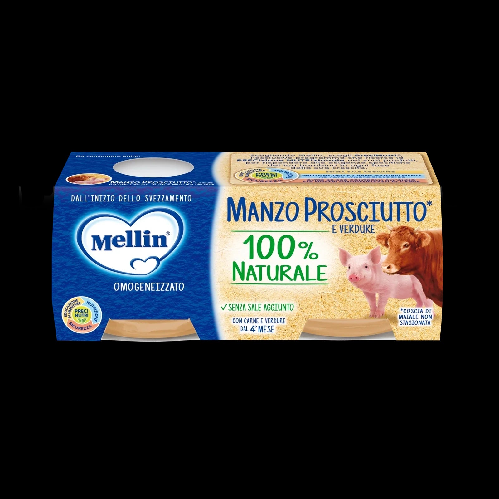 Mellin Manzo & Prosciutto 2x80gr