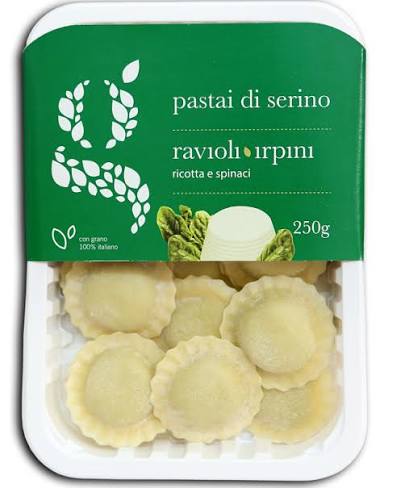 Graziano ravioli in 250g tray pack, pale pasta rounds under clear lid