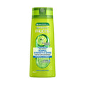 Garnier Fructis shampoo bottle, green with “Apricot & Tropical” label, 200 ml