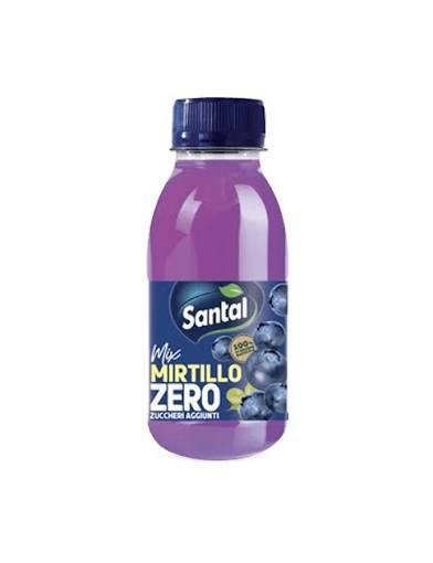 Purple Santal Mirtillo Zero drink bottle with blue cap, 250ml