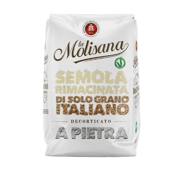 Molisana semolina flour bag, 1 kg, white packaging