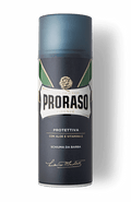 Proraso protective shaving foam can with green and white label, 400 ml
