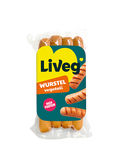 Liveg vegetable sausages 200g package with linked sausages